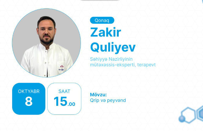 SN-nin canlı yayımı qrip və peyvənd haqqında olacaq